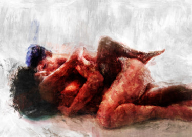 Peinture intitulée "COALESCE I (fusing…" par Soontou Baarn, Œuvre d'art originale, Peinture numérique