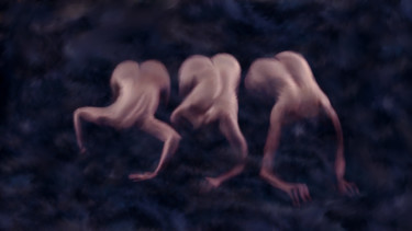 Malerei mit dem Titel "LOOK AT ME III (nud…" von Soontou Baarn, Original-Kunstwerk, Digitale Malerei
