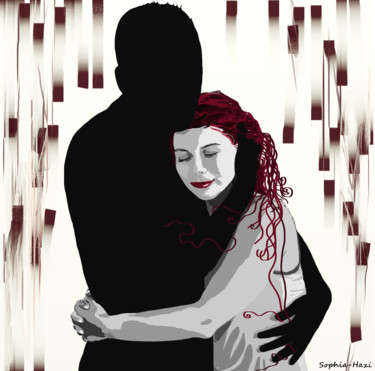 Arte digital titulada "De mon coeur à ton…" por Sophia Hazi, Obra de arte original