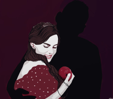 Arts numériques intitulée "Pomme D'Amour" par Sophia Hazi, Œuvre d'art originale