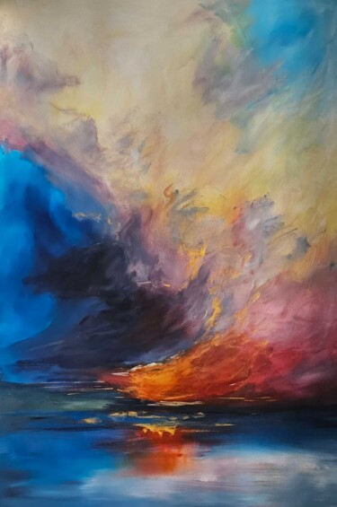 Painting titled "Natures Flame" by Sophia Kühn, Original Artwork, Acrylic