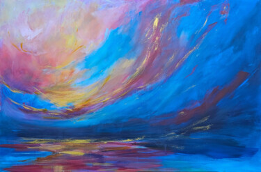 Malerei mit dem Titel "Cloud Symphony" von Sophia Kühn, Original-Kunstwerk, Acryl