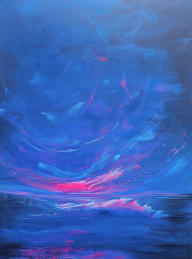 Painting titled "Mystical Waves" by Sophia Kühn, Original Artwork, Acrylic