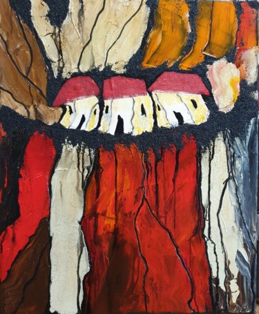 Schilderij getiteld "Falaises" door Sophie Ackermann, Origineel Kunstwerk, Acryl