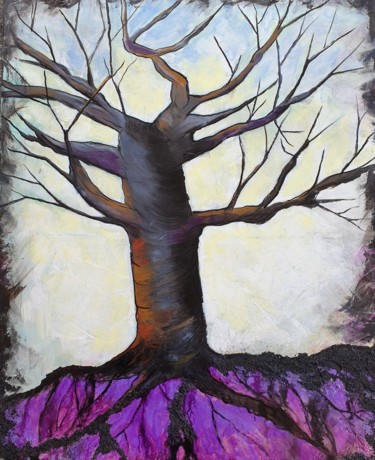 Pittura intitolato "L'arbre" da Sophie Ackermann, Opera d'arte originale, Acrilico