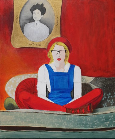 Painting titled "Ne rien voir" by Sophie Ackermann, Original Artwork, Acrylic