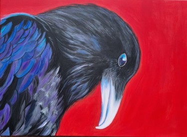 Schilderij getiteld "Grand Corbeau" door Sophie Ackermann, Origineel Kunstwerk, Acryl