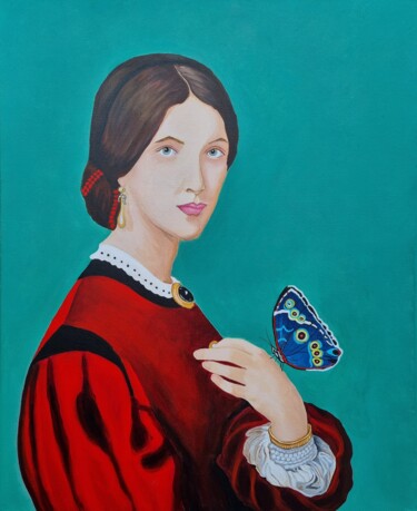 Ζωγραφική με τίτλο "Mrs Jordan" από Sophie Ackermann, Αυθεντικά έργα τέχνης, Ακρυλικό