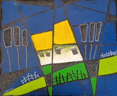 绘画 标题为“les 2 maisons” 由Sophie Ackermann, 原创艺术品, 丙烯