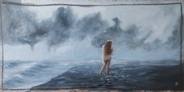 Painting titled "Isa" by Sophie Adair, Original Artwork, Oil Mounted on Wood Stretcher frame