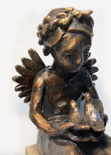 Skulptur mit dem Titel "les tourtereaux / l…" von Sophie Barut, Original-Kunstwerk, Bronze