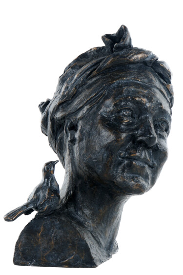 Sculpture titled "la travailleuse" by Sophie Barut, Original Artwork, Bronze