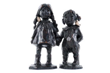 Skulptur mit dem Titel "Les 2 soeurs" von Sophie Barut, Original-Kunstwerk, Bronze