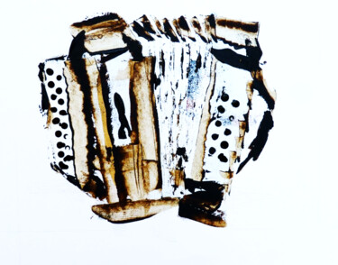Malerei mit dem Titel "Corde et Cube Goudr…" von Sophie Bazy, Original-Kunstwerk, Acryl