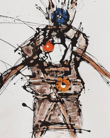 Peinture intitulée "Shibari" par Sophie Bazy, Œuvre d'art originale, Cire