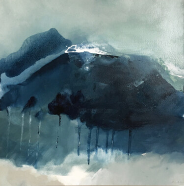 Peinture intitulée "Bleu Vert d'Eau II" par Sophie Benoist, Œuvre d'art originale, Huile
