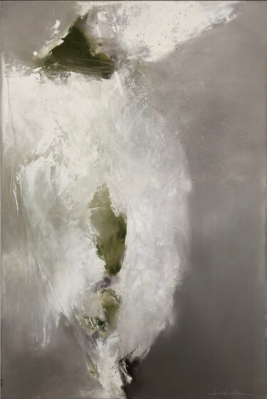Peinture intitulée "Vert Gris" par Sophie Benoist, Œuvre d'art originale, Huile