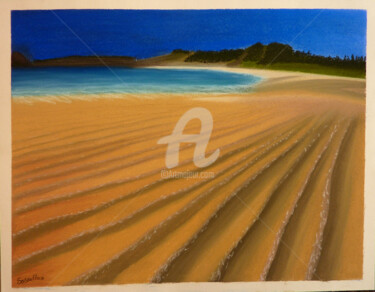 Peinture intitulée "Dune du matin" par Sophie Bertrand (Soso), Œuvre d'art originale, Pastel