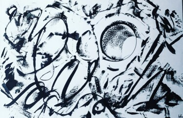 Картина под названием "Amalgames" - Sophie Bohn, Подлинное произведение искусства, Акрил Установлен на Деревянная рама для н…