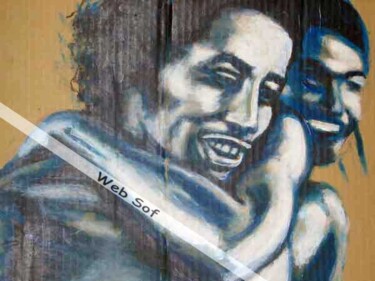 Peinture intitulée "D'après Bob Marley" par Sophie Boulart (Sof), Œuvre d'art originale