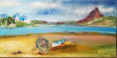 Peinture intitulée "La plage" par Sophie Bouriche, Œuvre d'art originale, Acrylique
