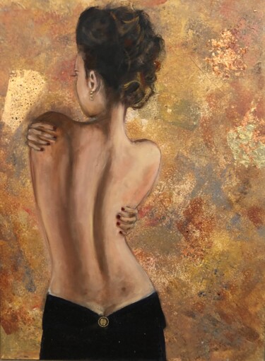 Картина под названием "GLITTER" - Sophie Bouriche, Подлинное произведение искусства, Масло Установлен на Деревянная рама для…