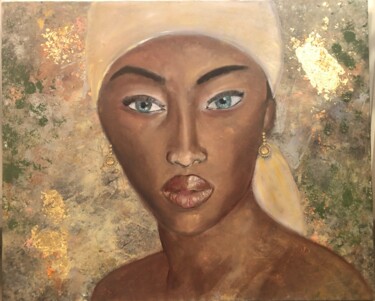 Peinture intitulée "Portrait de femme" par Sophie Bouriche, Œuvre d'art originale, Huile