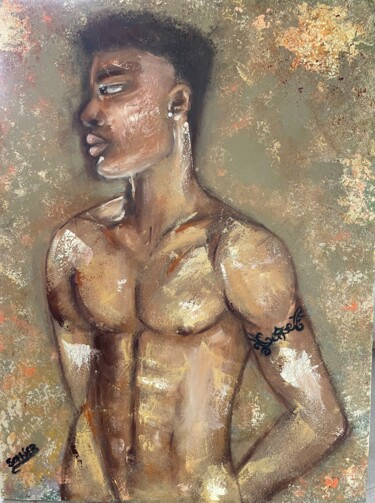 Painting titled "El hombre deportivo" by Sophie Bouriche, Original Artwork, Oil