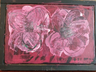 绘画 标题为“fleurs de vigne” 由Sophie-Charlotte Lafargue De Grangeneuve, 原创艺术品, 丙烯 安装在木质担架架上