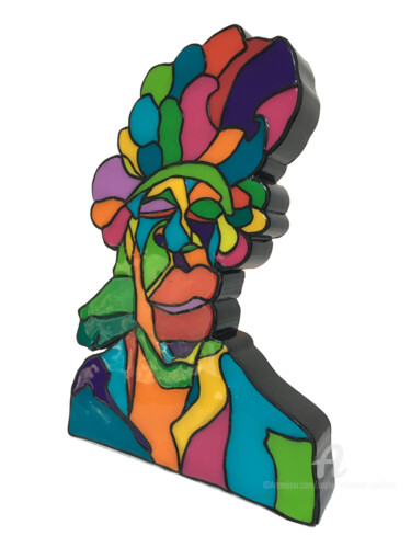 Sculpture titled "JIMI" by Sophie Chevallier Lavilliers, Original Artwork, Resin