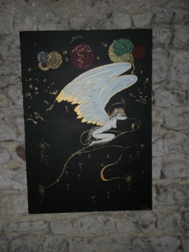Peinture intitulée "peinture-ange-femme…" par Sofia, Œuvre d'art originale, Acrylique