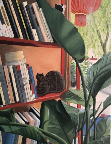 Malerei mit dem Titel "Lucie en Chine" von Sophie Cousineau, Original-Kunstwerk, Öl