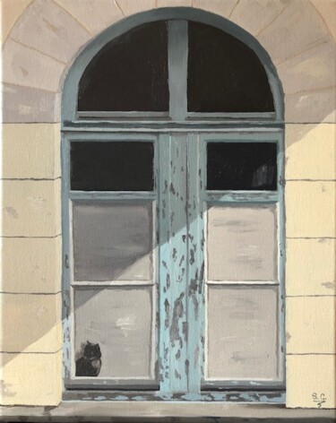 Peinture intitulée "Qui va là ?" par Sophie Cousineau, Œuvre d'art originale, Huile