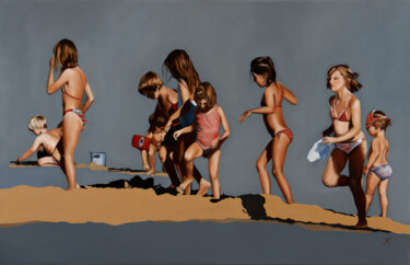 Malerei mit dem Titel "Farandole d'enfants" von Sophie Couturier, Original-Kunstwerk, Öl