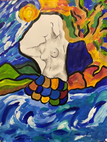 Peinture intitulée "Mère nature" par Sophie Debrade, Œuvre d'art originale, Acrylique