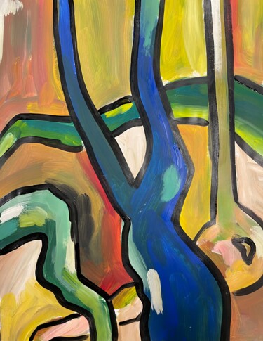 Peinture intitulée "Les racines" par Sophie Debrade, Œuvre d'art originale, Acrylique