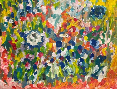 Peinture intitulée "Le jardin" par Sophie Debrade, Œuvre d'art originale, Acrylique
