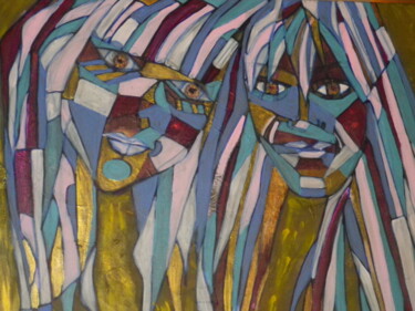 Pintura titulada "Nath and Me" por Sophie Denize, Obra de arte original, Oleo