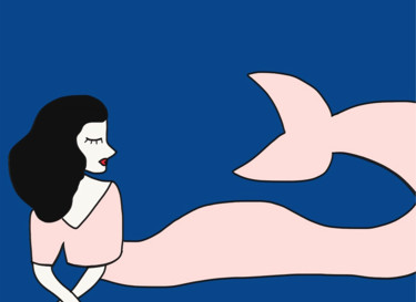Arts numériques intitulée "Sirène" par Sophie Di Malta, Œuvre d'art originale