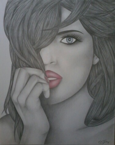 Drawing titled "gina" by Sophie Dumont (heavenly), Original Artwork, Graphite