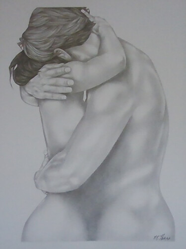 Disegno intitolato "Duo" da Sophie Dumont (heavenly), Opera d'arte originale, Grafite