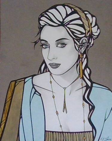 Disegno intitolato "Lana" da Sophie Dumont (heavenly), Opera d'arte originale, Acrilico