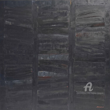 Pintura titulada "les livres noirs" por Sophie Dumont, Obra de arte original, Oleo