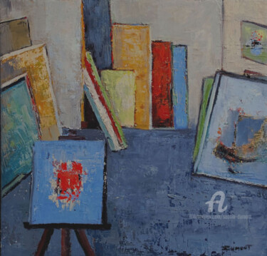 Malerei mit dem Titel "atelier 3" von Sophie Dumont, Original-Kunstwerk, Öl