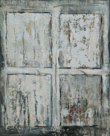 Malerei mit dem Titel "la porte" von Sophie Dumont, Original-Kunstwerk, Öl
