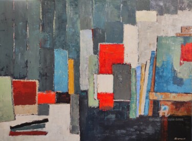 Malerei mit dem Titel "atelier X" von Sophie Dumont, Original-Kunstwerk, Öl