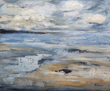 Painting titled "renverse" by Sophie Dumont, Original Artwork, Oil Mounted on Wood Stretcher frame