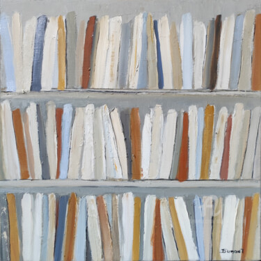 Peinture intitulée "les livres de poche" par Sophie Dumont, Œuvre d'art originale, Huile Monté sur Châssis en bois