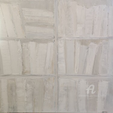 Peinture intitulée "white" par Sophie Dumont, Œuvre d'art originale, Huile Monté sur Châssis en bois
