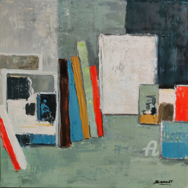 Картина под названием "atelier 15" - Sophie Dumont, Подлинное произведение искусства, Масло